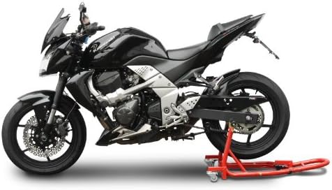 ConStands Mover II Racing - Motorrad Montageständer für Aprilia RS 125 Rot Hinten Rangierhilfe Hinte