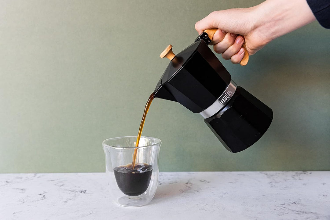La Cafetière Venice Espressokocher, Aluminium Schwarz 29ML, Schwarz 29ML