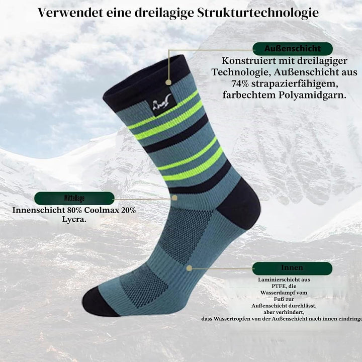 OTTERSHELL wasserdichte Atmungsaktive Socken für Damen und Herren Ultraleichte Sport Klettern Trekki