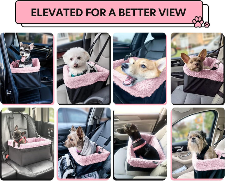 Hunde-Autositz für kleine Hunde, Erhöhter Hundesitz für Hunde Welpenautositz Hundeaussicht, Haustier