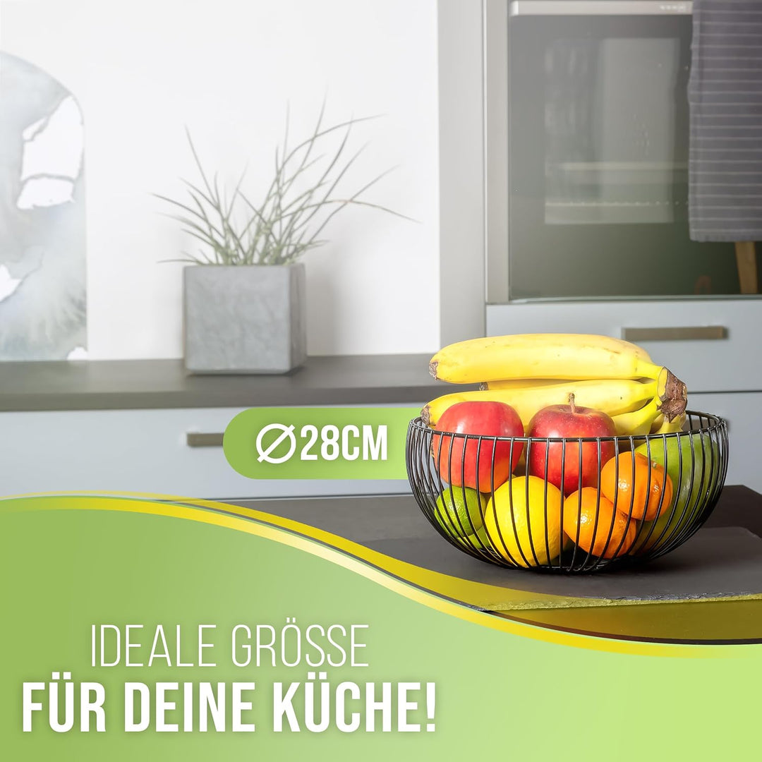 BS Obstkorb – hochwertiger Obstkorb im modernen Stil zur Aufbewahrung von Obst und Gemüse – Obstscha