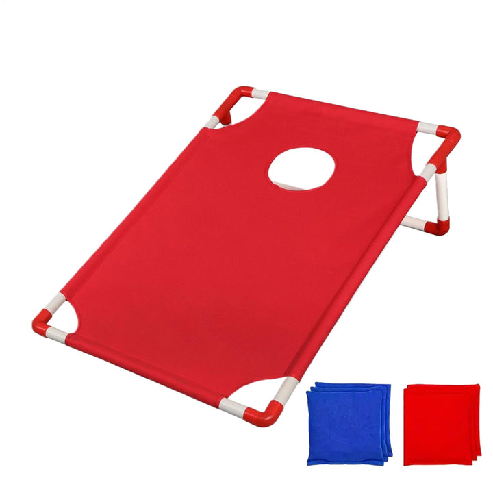 Bean Bag Wurfspiel Set, Cornhole Board Spielzeug mit 6 Bohnensäcke Garten Spielzeug Partyspiele Stra