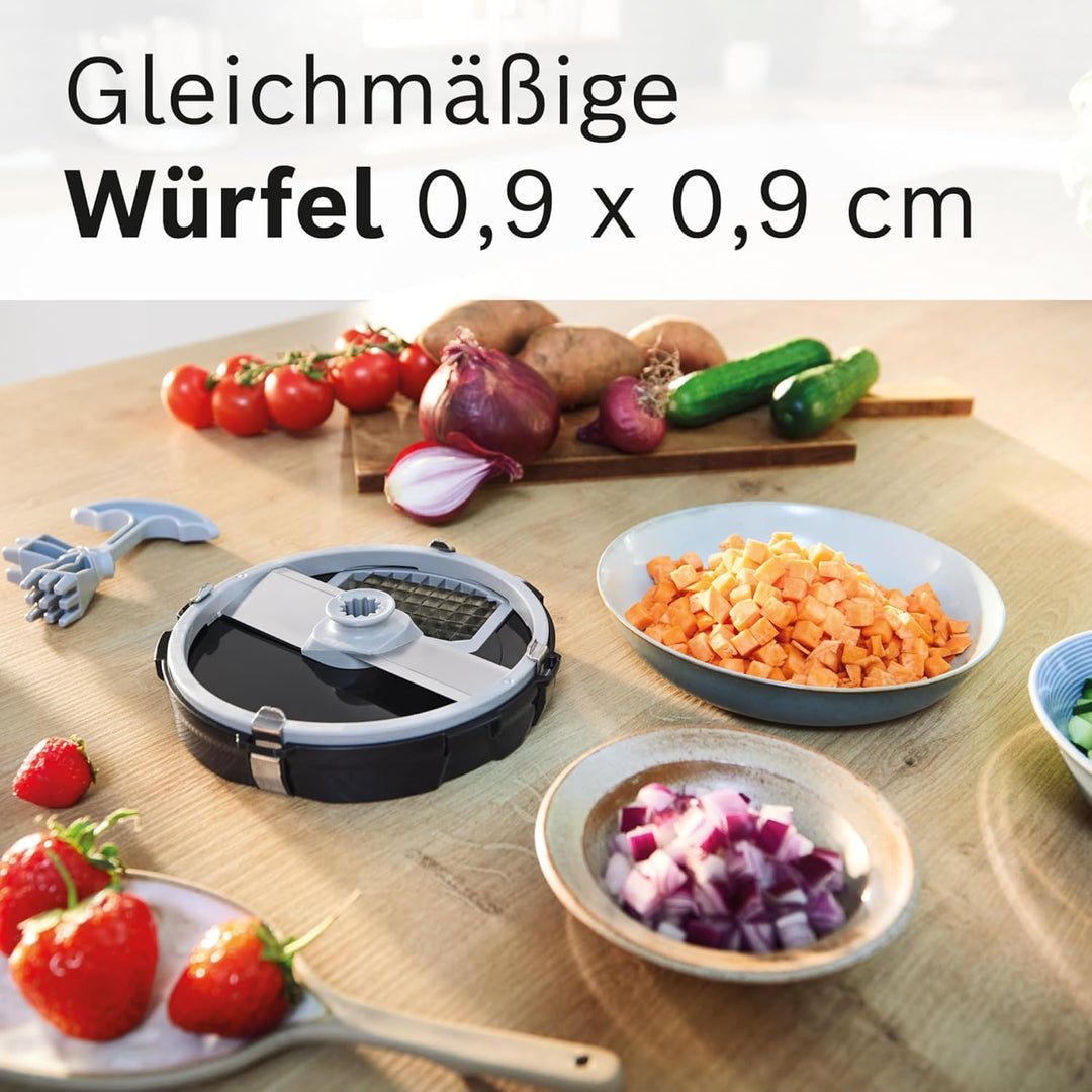Bosch Würfelschneider, Zubehör für Küchenmaschine Serie 2 und 4 (Typennummer MUM5xxx, MUMS2xxx), gle