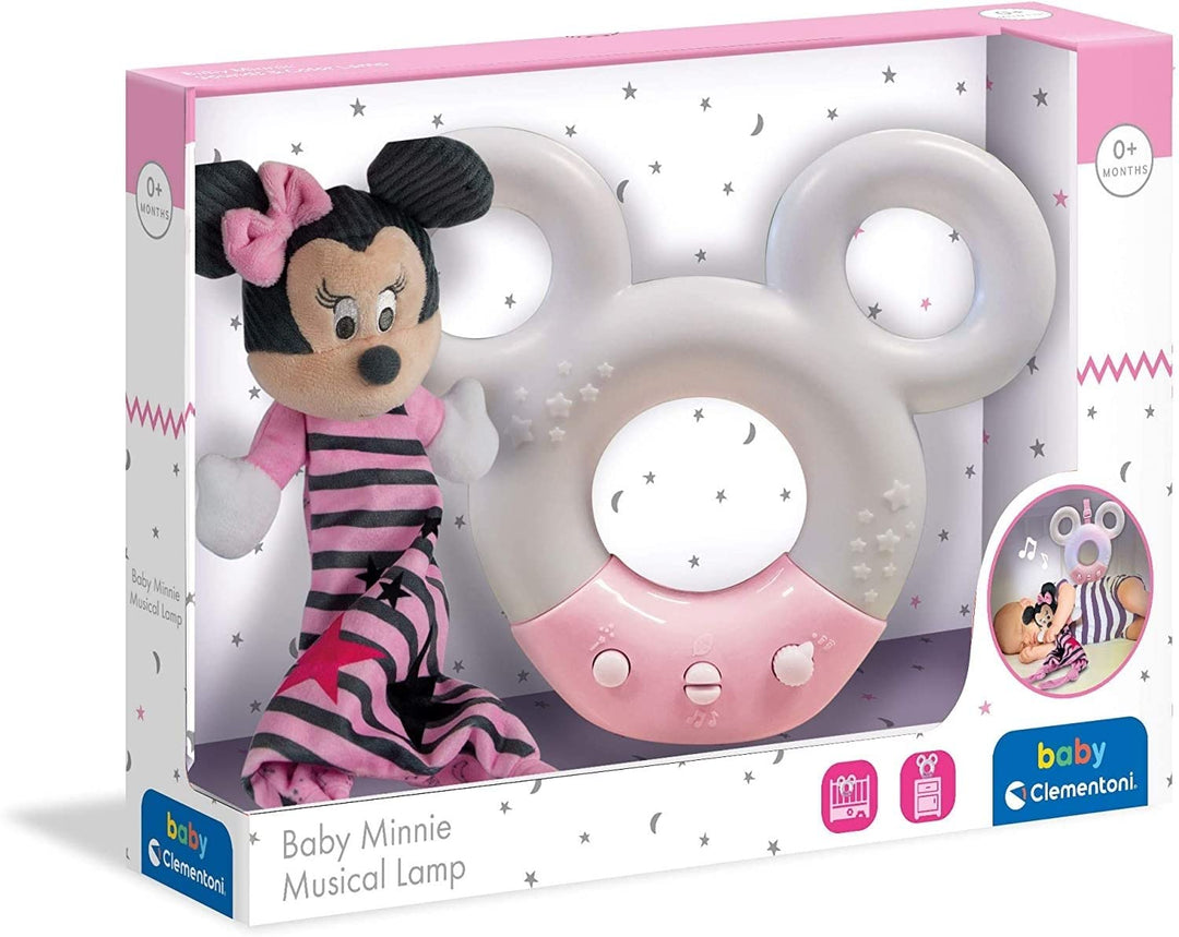 Clementoni 17396 Disney Baby Minnie Sound & Color Lamp Nachtlicht Weiss Musik 0 Monate + Lampe Baby