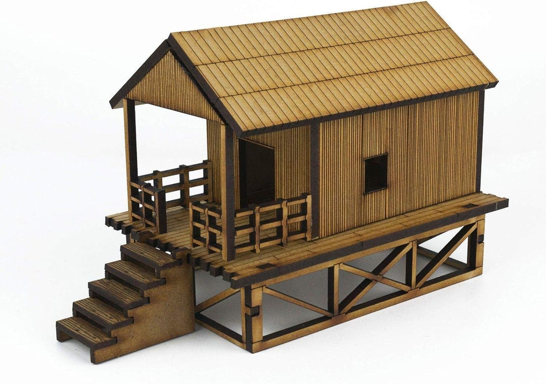 War World Gaming Jungle Warfare MDF Militär Ausgangslager - 28mm Heroisch Pazifisch Tabletop Gelände