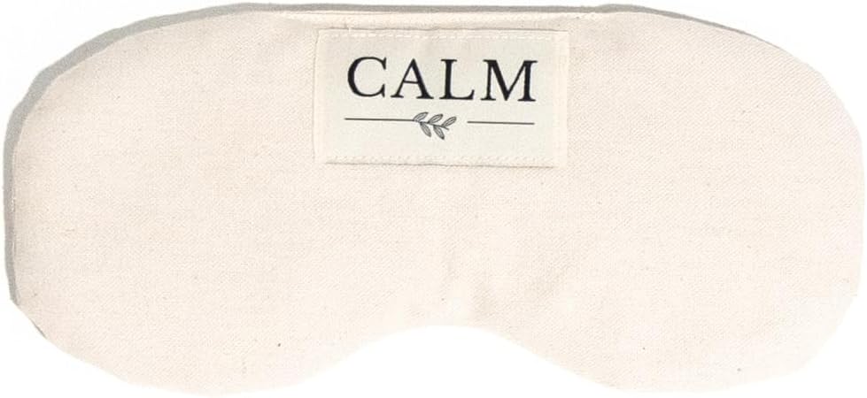 CALM Augenkissen mit Leinsamenfüllung Lavendel, Entspannung, Kühlung, Yoga (Beige), Beige