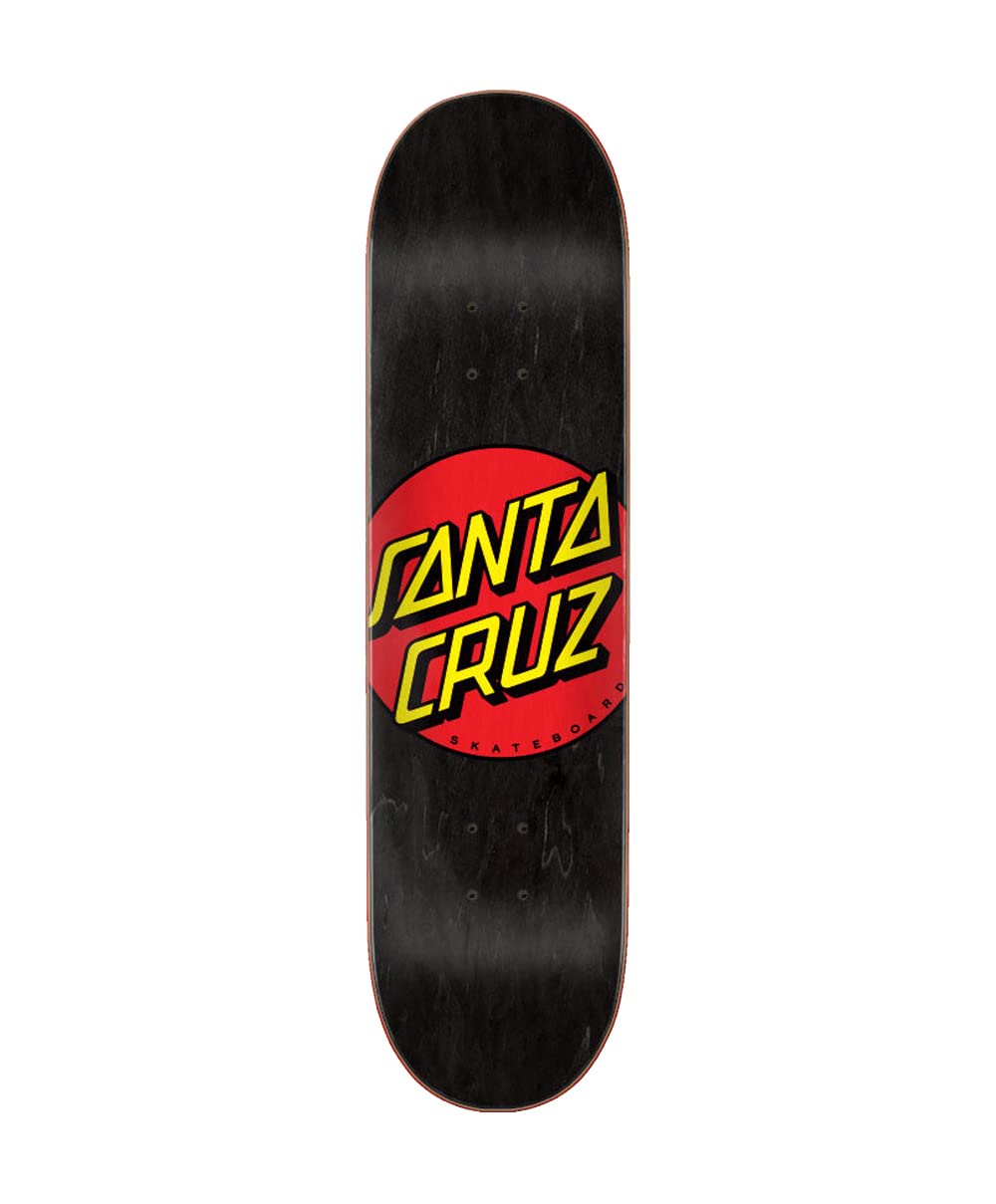 SANTA CRUZ Classic Dot Skateboard Deck Schwarz 8.25in x 31.83", Schwarz 8.25in x 31.83"