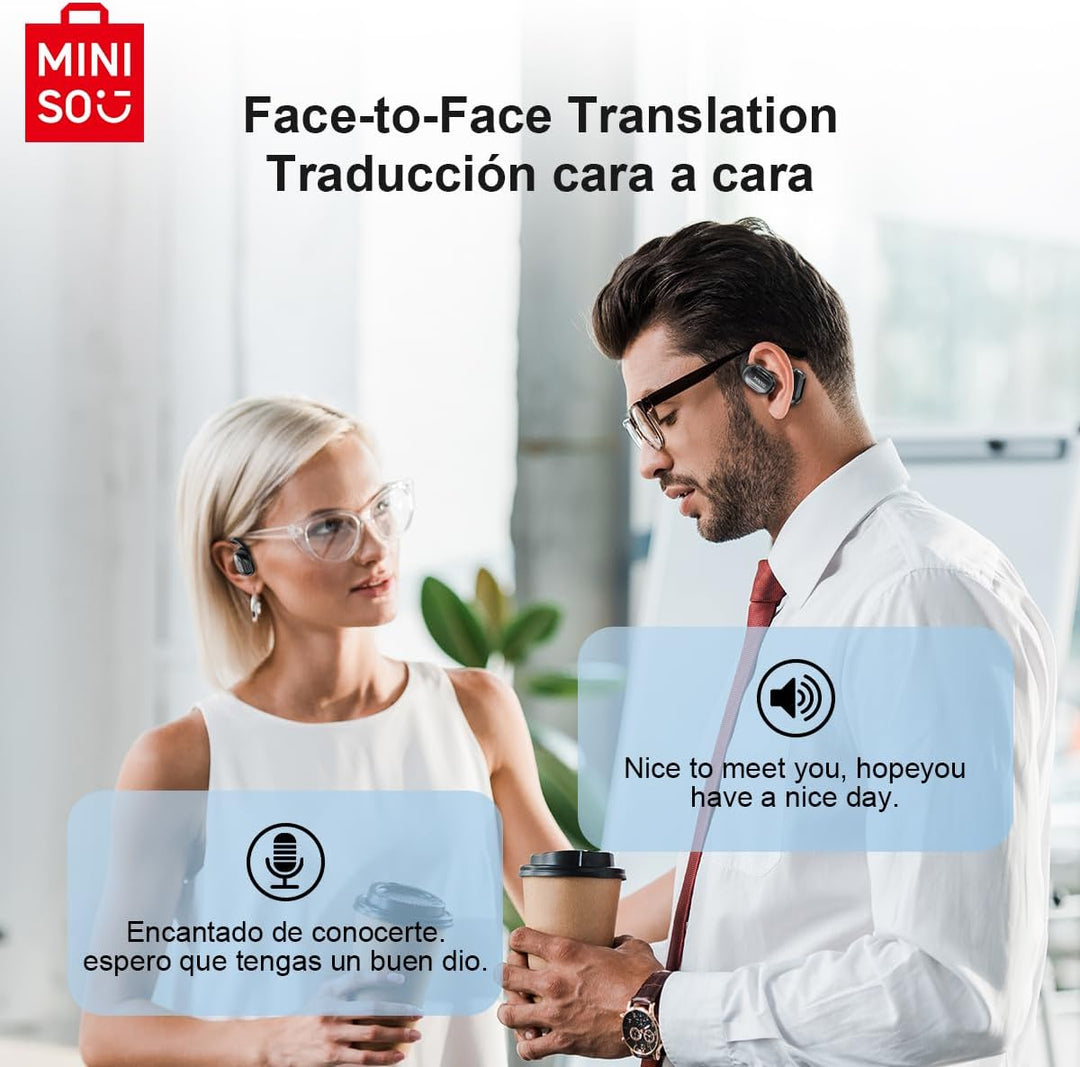MINISO MS162 AI Kopfhörer Übersetzer 3-in-1 Sprachübersetzer Kopfhörer Übersetzungskopfhörer mit ech