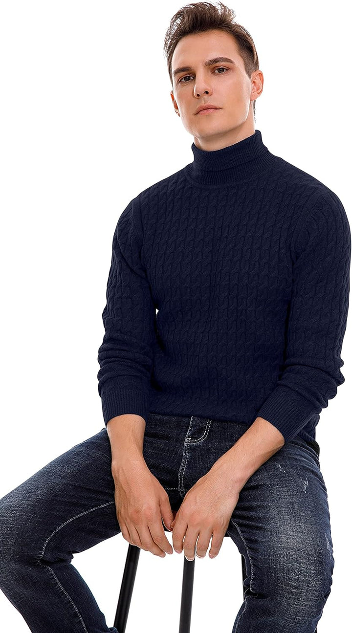 Hisir Rollkragenpullover Herren Klassischer Pullover Herren Warmer Winter Slim Fit Strickpullover Pu