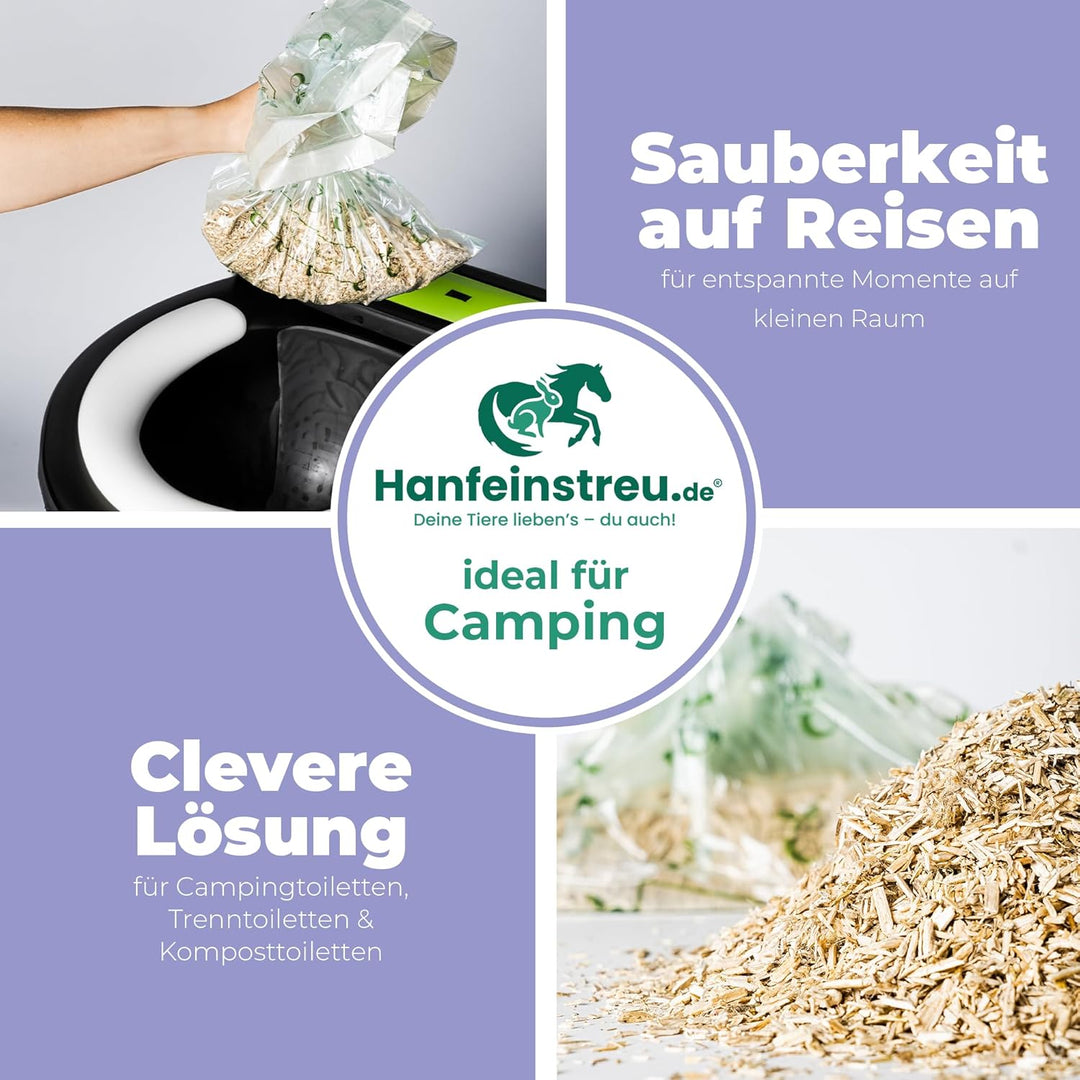 Hanf Lavendel Einstreu – 30L Geruchsneutralisierer für Campingtoilette, Trenntoilette & Komposttoile