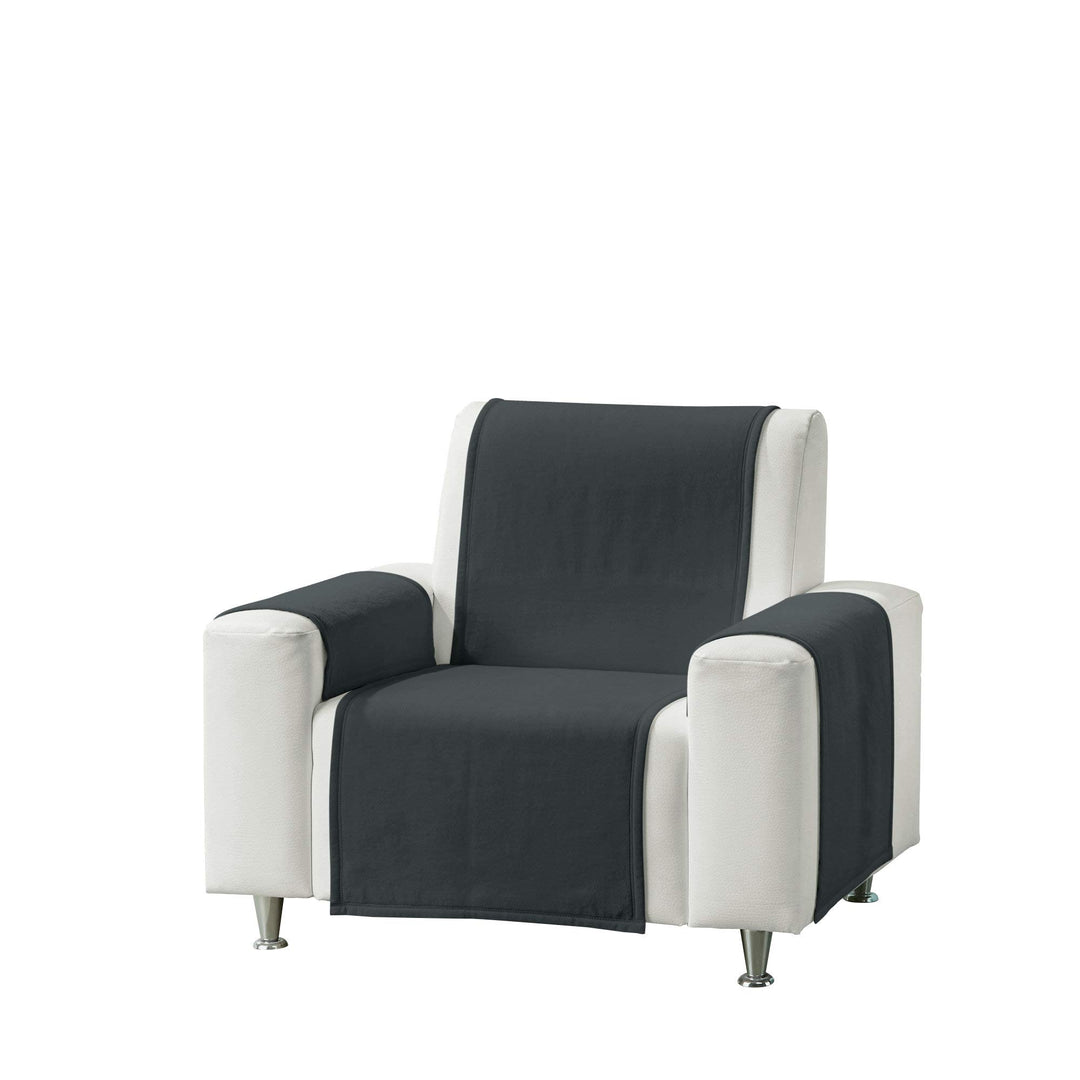 Erwin Müller Sesselschoner, Sofaläufer, Sofaschoner 3-TLG. dunkelgrau Grösse 75x200 cm - strapaziers