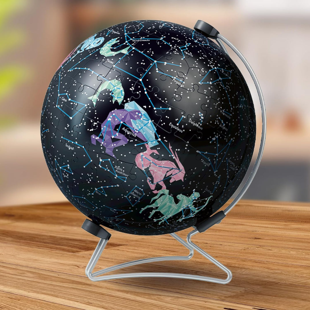 Ravensburger 3D Puzzle 11544 - Glow In The Dark Sternenglobus - 180 Teile - Nachleuchtender Globus f