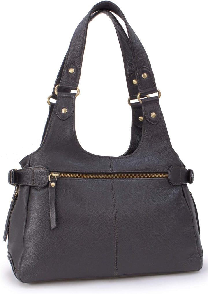Catwalk Collection Handbags - Leder - Umhängetasche/Schultertasche - ROXANNA Braun, Braun