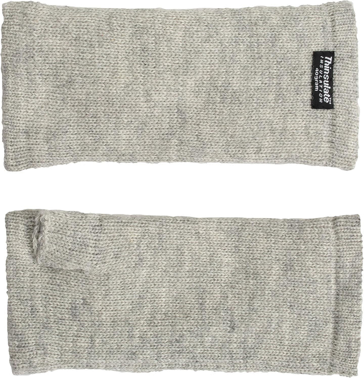 EEM Damen Strickhandschuhe Pulswärmer, weiche Wolle, Thinsulate Thermofutter, praktisches Daumenloch