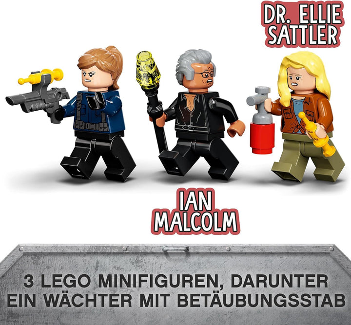 LEGO 76951 Jurassic World Pyroraptor & Dilophosaurus Transport, Dinosaurier Spielzeug, Spielzeugauto