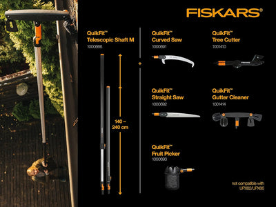 Fiskars Astsäge für kleine Sägearbeiten, Werkzeugkopf, Länge: 52 cm, Gehärteter Stahl, Schwarz/Orang