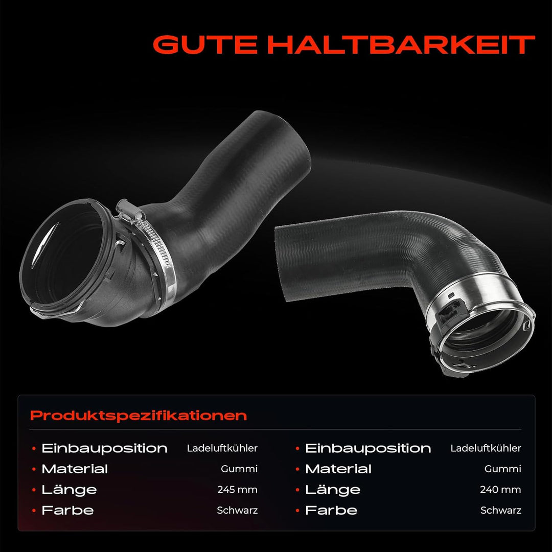 2x Ladeluftschlauch Turboschlauch für 5er E60 5er Touring E61 525 530 2.5L 3.0L Diesel 2002-2010 116