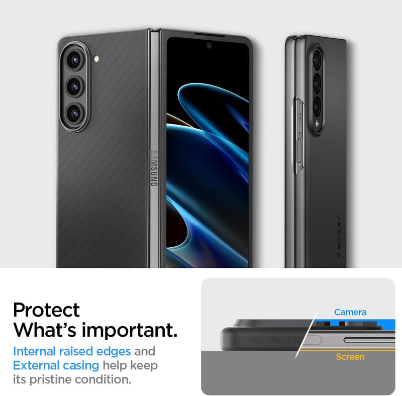 Spigen Air Skin Pro Hülle Kompatibel mit Samsung Galaxy Z Fold 5 -Schwarz