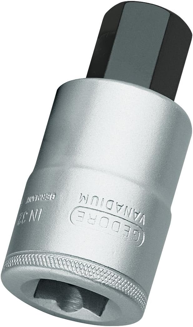Steckschlüsseleinsatz IN 21 1 Zoll Innen-6-kant SW 22mm L.90mm GEDORE 22 mm, 22 mm