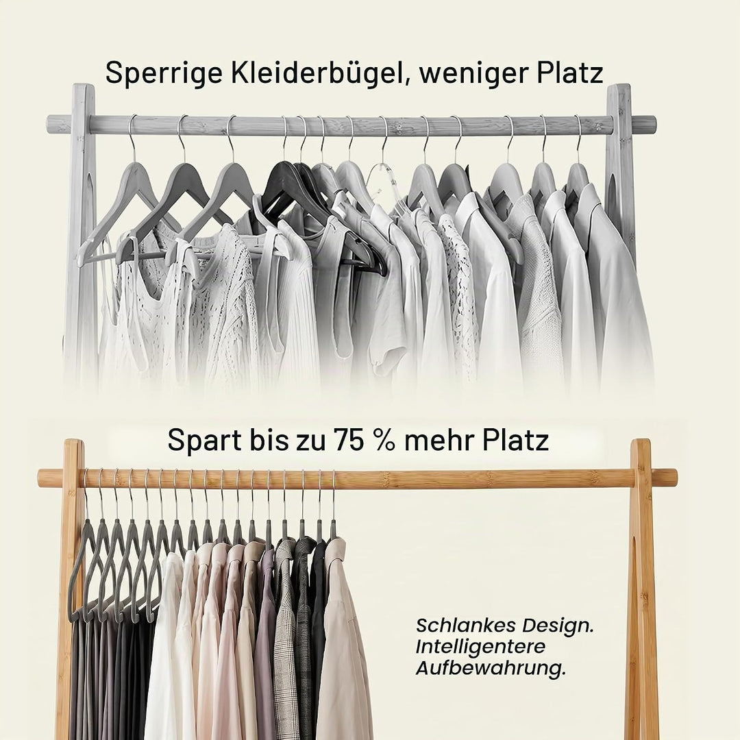 Utopia Home Premium Samt Kleiderbügel 50er Pack - rutschfeste & langlebige Kleiderbügel - Grau Kleid