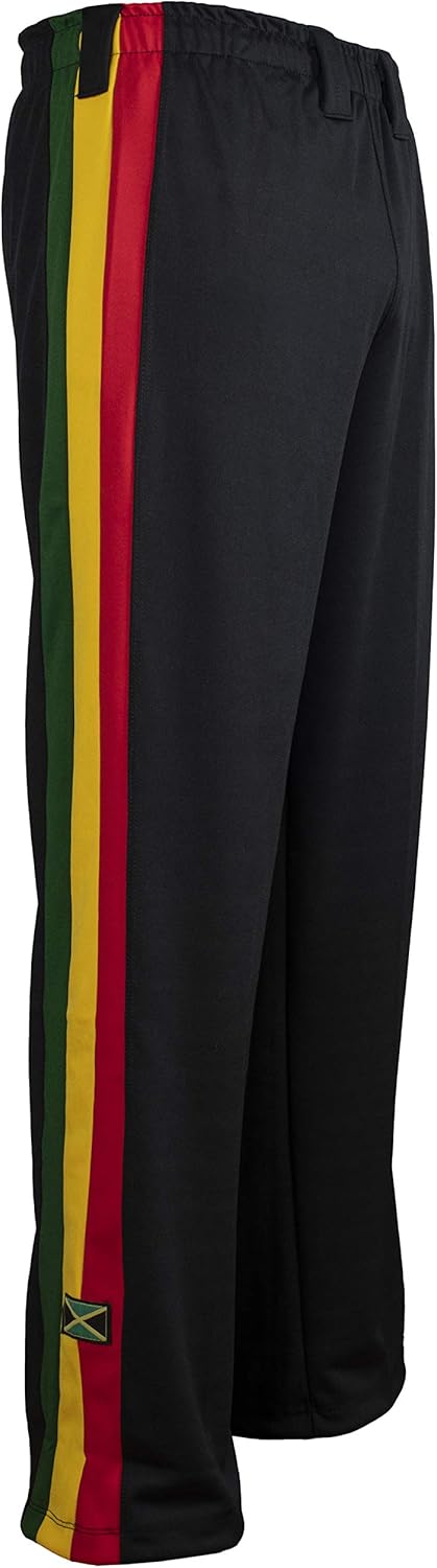 JL Sport Authentische brasilianische Capoeira Martial Arts Jungenhose (Schwarz, Jamaikanisch Reggae