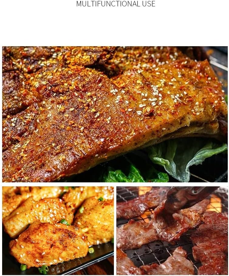 Abcsea 1 Stück Grillpfanne mit Loch, Wok für Grill, BBQ Grill Pan, Wok Pfanne Edelstahl