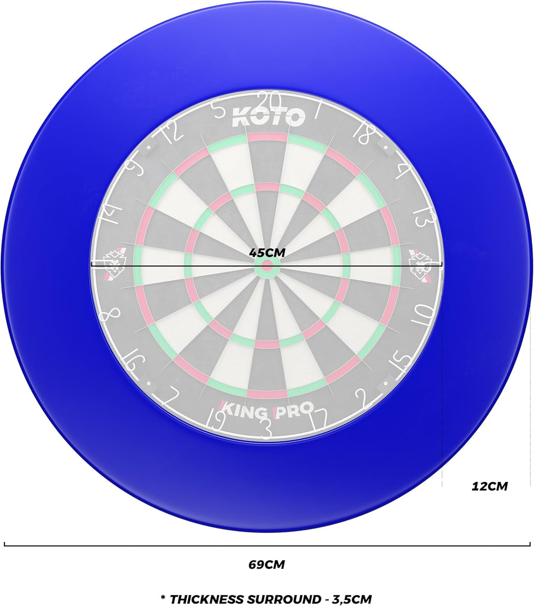 KOTO Dartscheiben Surround Blau, dartscheibe schutzring für unterwegs, Einfach EIN zu packen und mit