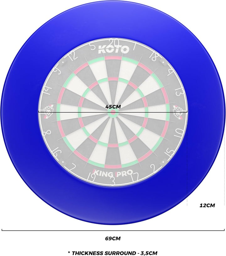 KOTO Dartscheiben Surround Blau, dartscheibe schutzring für unterwegs, Einfach EIN zu packen und mit