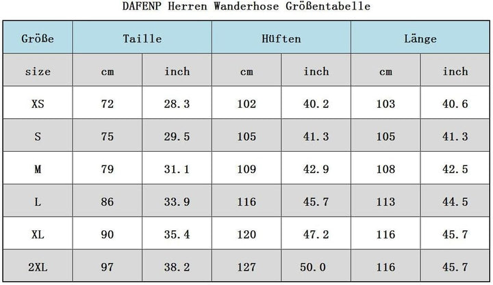 DAFENP Herren Wanderhose Softshellhose Wasserdicht Outdoorhose Sommer Schnell Trockend Atmungsaktiv