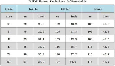 DAFENP Herren Wanderhose Softshellhose Wasserdicht Outdoorhose Sommer Schnell Trockend Atmungsaktiv