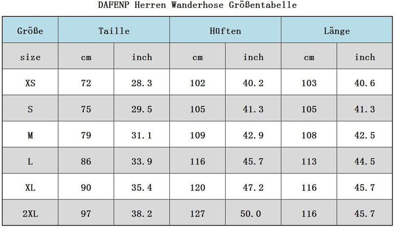 DAFENP Herren Wanderhose Softshellhose Wasserdicht Outdoorhose Sommer Schnell Trockend Atmungsaktiv