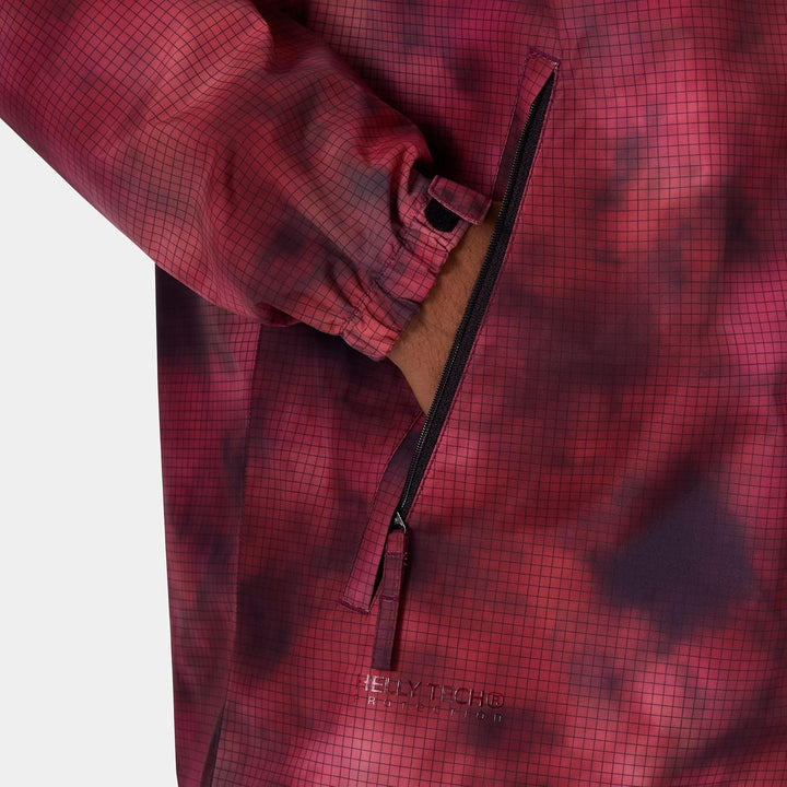 Helly Hansen Herren Ervik Jacket Jacket (1er Pack) L 691 DARK MAGENTA YU SPRAY AOP, L 691 DARK MAGEN