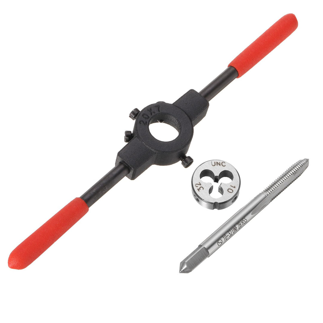 QUARKZMAN 10-32 UNF Gewindebohrer und Schneideisen Set 20mm Gewindebohrer set Runder Schneideisenhal