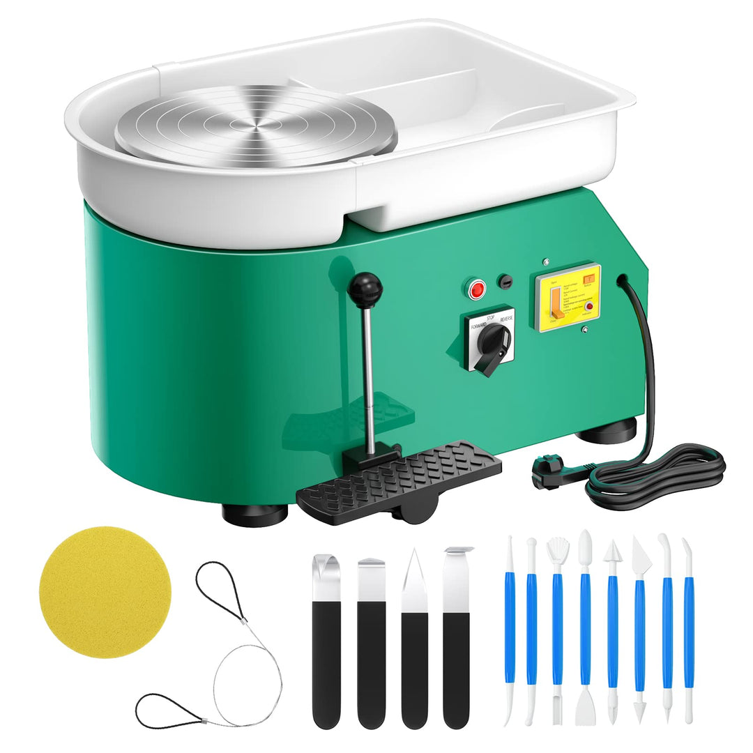 VAYOTOY Elektrische Töpferscheibe Maschine 25CM 350W Keramik Clay Maschine Professionelle Töpfersche