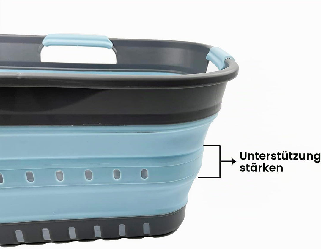 SAMMART Faltbarer Super Mini-Wäschekorb aus Kunststoff, mit 3 Griffen, 19 l, faltbar, Pop-Up-Aufbewa