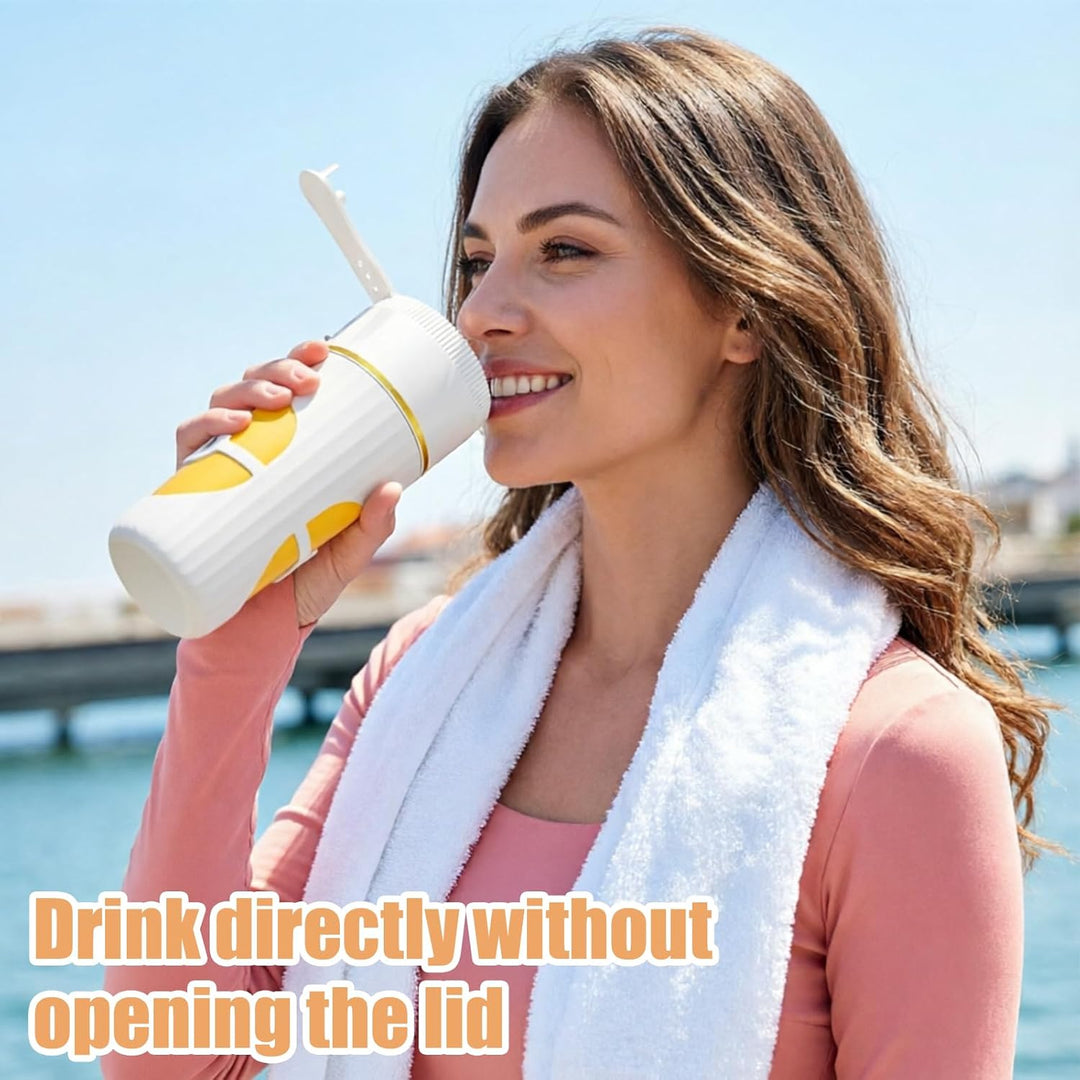 Tragbarer Mixer, 400ml Smoothie Maker to Go, Elektrischer USB-Entsafter, Kleiner Mixer, Mixbecher Mi