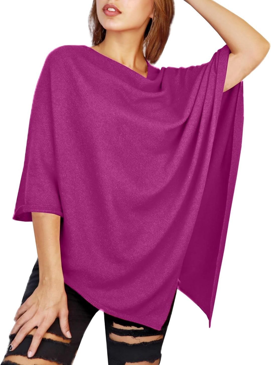 JOPHY & CO. Damen-Poncho aus Kaschmir-Mischung L Amarena, L Amarena