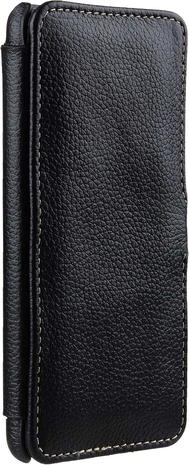 STILGUT Book Case kompatibel mit Samsung Galaxy S21 Plus 5G Hülle aus Leder mit Clip-Verschluss, Led