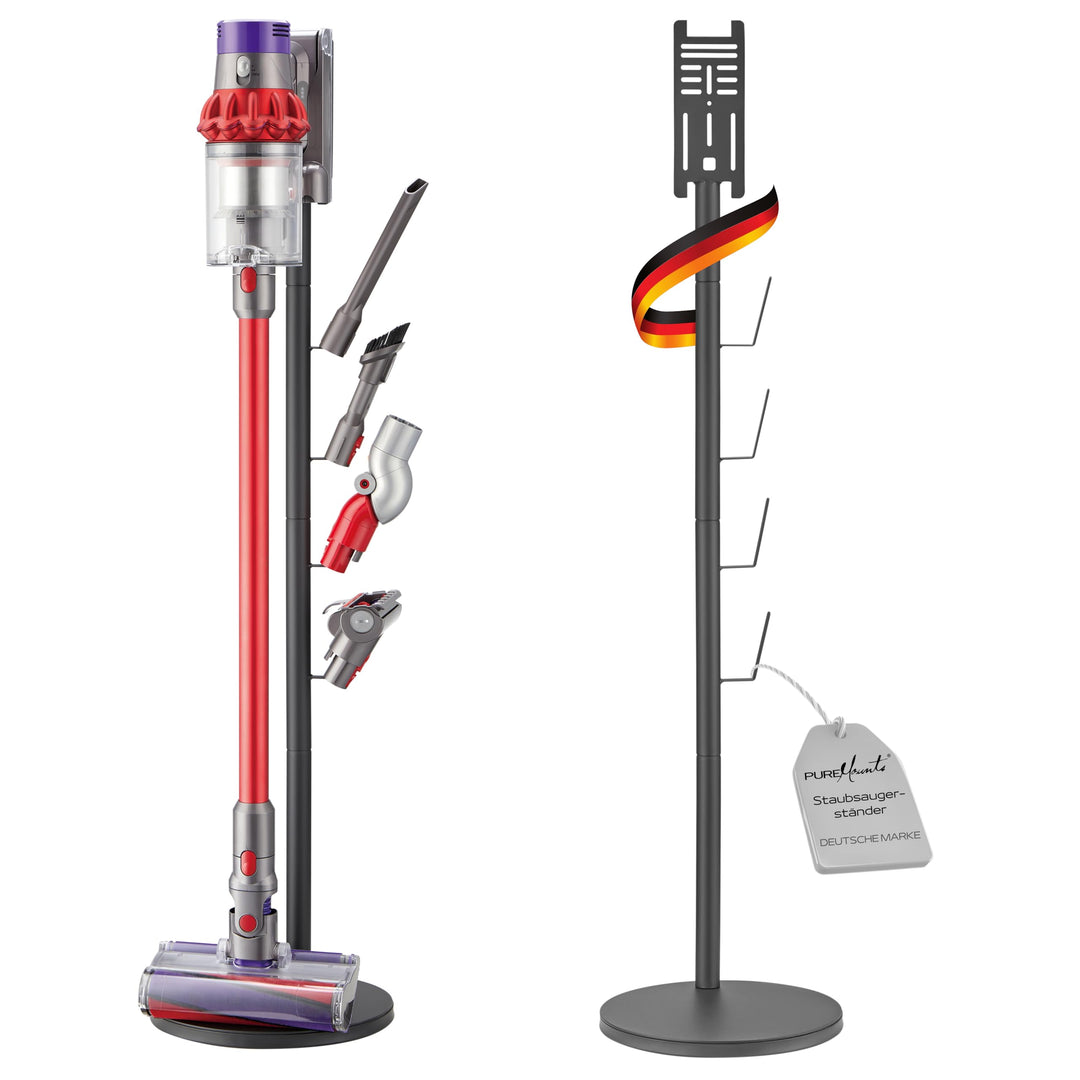 PureMounts Staubsauger Ständer Halterung universal kompatibel mit Dyson, Philips, Samsung, Bosch, Mi