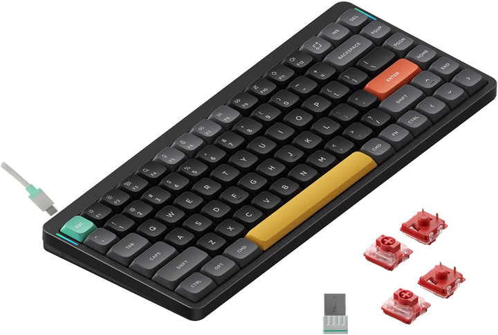 nuphy Air75 v2 Mechanische Tastatur QMK/VIA, 75% Low Profile Kabellose Tastatur, Bluetooth 5.1, 2.4G