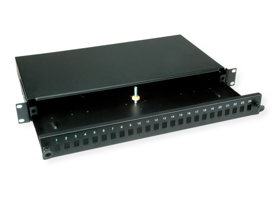 VALUE 19"-Spleissbox leer 1 HE, ausziehbar, 24x SC SX/LC DX