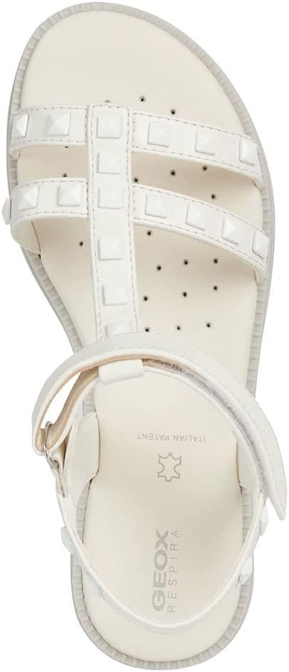 Geox Mädchen J Sandal Karly GirlSandal 29 EU Weiss, 29 EU Weiss