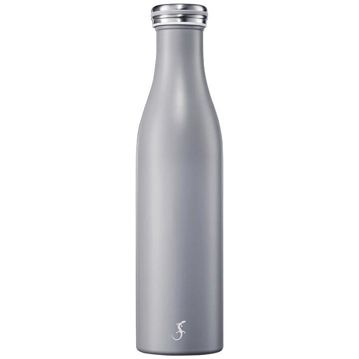 LURCH Edelstahl-Isolierflasche 0,75 l in Jura grey - Perfekt für jede Aktivität, Jura Grey