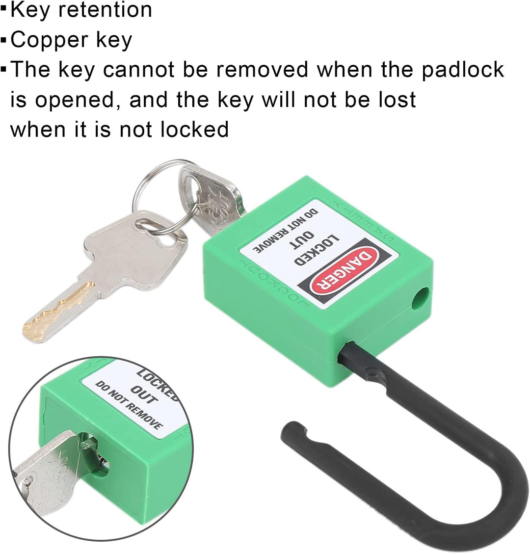 Lockout Tagout Schlösser 10Set Sicherheitsvorhängeschloss 2 Schlüssel Pro Schloss Technische Isolier