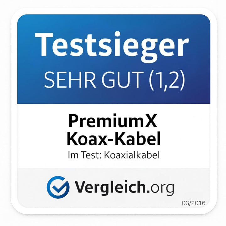 PremiumX 100m Basic Koaxialkabel schwarz 135dB 4-Fach geschirmt SAT TV Koax Antennenkabel Satelliten