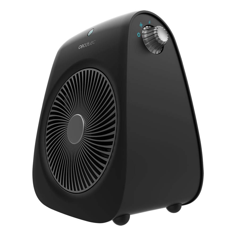 Cecotec Elektrischer Heizlüfter ReadyWarm 2000 Max Force Schwarz, Heizlüfter mit 2000 W, 2 Leistungs