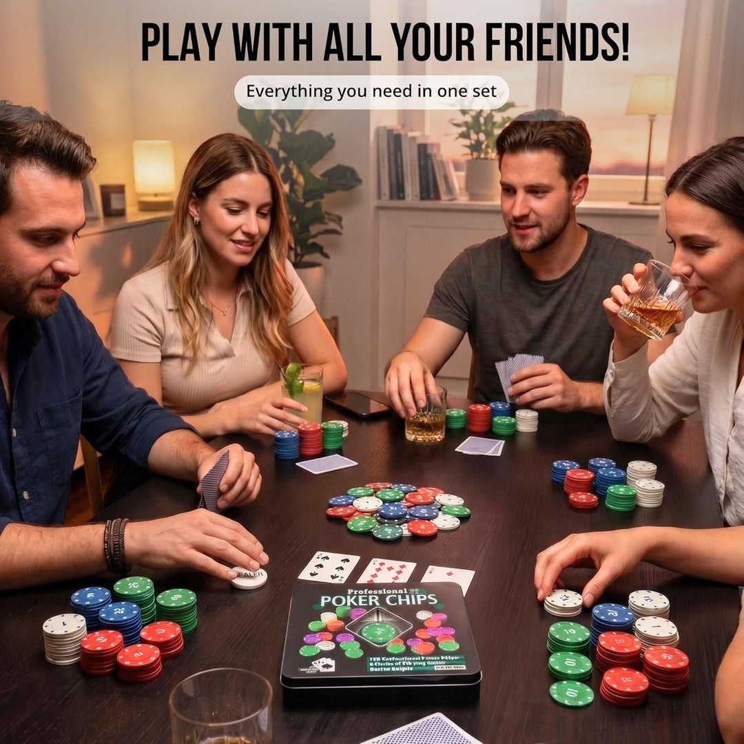 MAGIC SELECT Poker Set Spiel. Texas Holdem Poker Set Tragbar. Poker Komplett 100 Poker Chips, 2 Kart