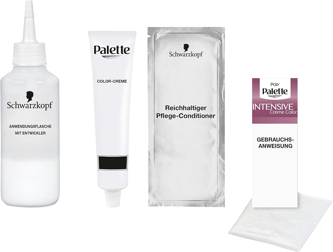 Palette Intensiv Creme Coloration 10-0/200 Helles Naturblond Stufe 3 (3 x 125 ml), Permanenter Aufhe