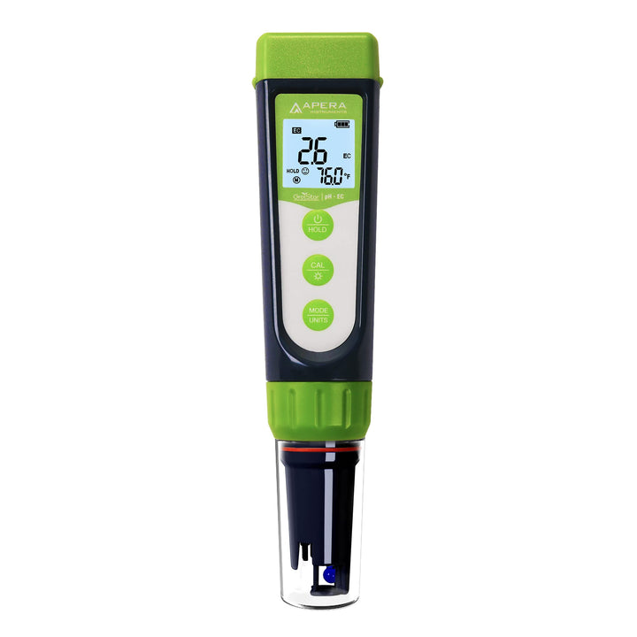 Apera GroStar GS4 pH/EC-Taschenmessgerät-Set (Gen II) für pH-/EC-/500ppm-/700ppm-Messungen in der Pf