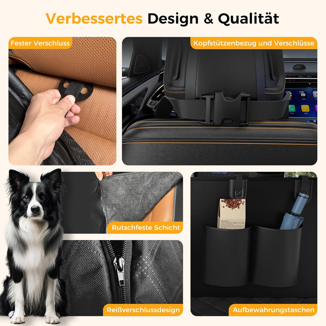 MZROT Hundedecke Auto Rückbank, Hundematte Autoschondecke Hunde Autositz Rückbank Seitenschutz Wasse